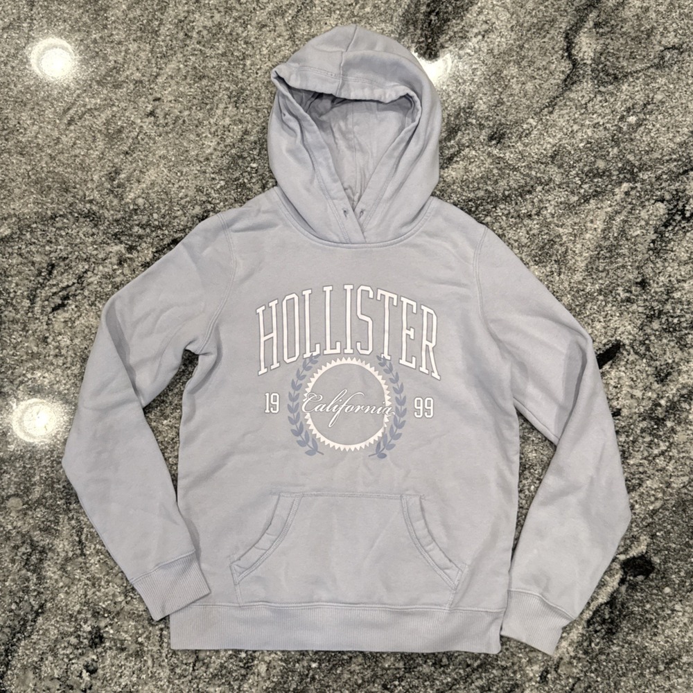 Hollister California Hooded Sweatshirt Pullover Blue Size Small #746